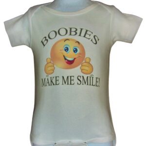 funny baby bodysuit Boobies Make Me Smile